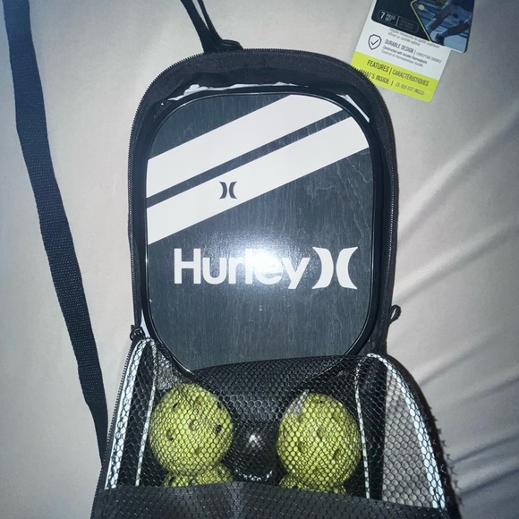 PICKLEBALL SET BRAND NEW 7 PIECE SET
2 HURLEY PADDLES/1 CARRYING CASE/4 BALLS - Picture 7 of 12